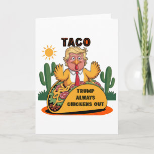 Cartoon Taco -trump kneift immer Karte