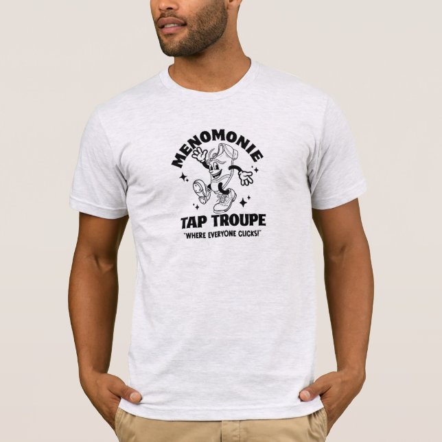 Cartoon Tap Troupe All Black Font T-Shirt (Vorderseite)