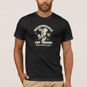Cartoon Tap Truppe Weißes Logo T-Shirt