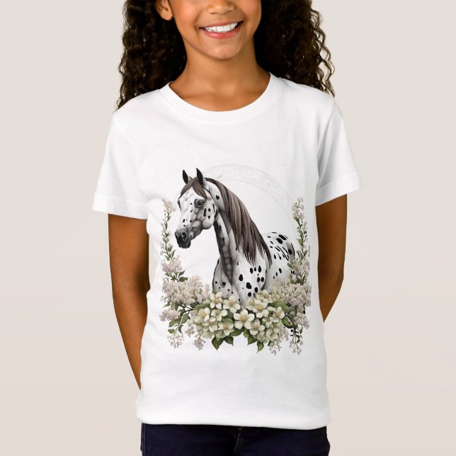 Cartoon Tattoo Art of Appaloosa mit der Grenze von T-Shirt (Vorderseite)