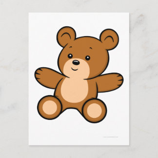 Cartoon Teddy Bear Postcard Postkarte