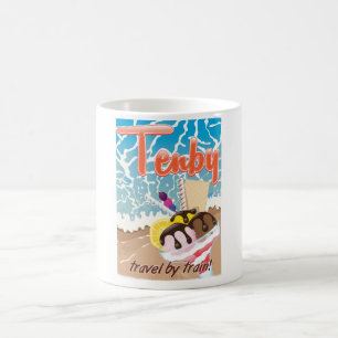 Cartoon Tenby Pembrokeshire Kaffeetasse