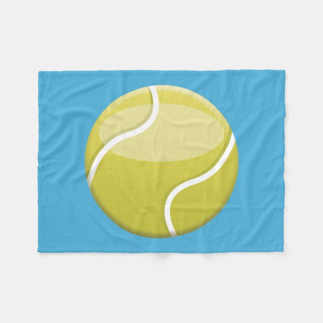 Cartoon Tennis Ball Fleecedecke (Vorderseite (Horizontal))