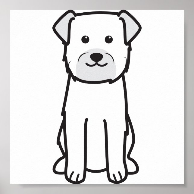 Cartoon Terrier Dog Poster (Vorne)