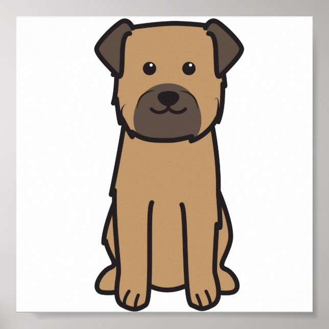 Cartoon Terrier Dog Poster (Vorne)