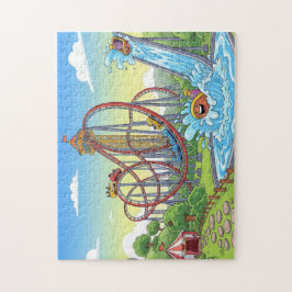 Cartoon Themenpark Adventure - Nature & Water Spla Puzzle