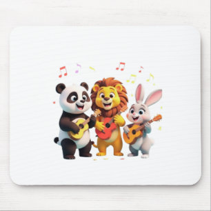 🎵 Cartoon-Tier-Musikparty – Lustige und niedliche Mousepad