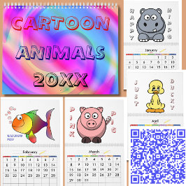 Cartoon Tiere 20XX Kalender