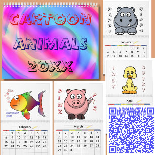 Cartoon Tiere 20XX Kalender