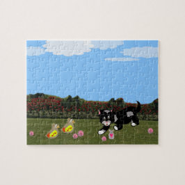 Cartoon Tiere im Garden Jigsaw Puzzle