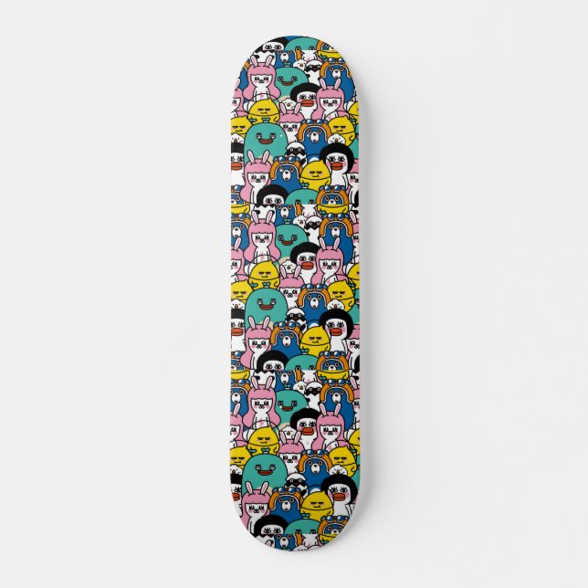 Cartoon Tiere Skateboard Deck (Vorne)