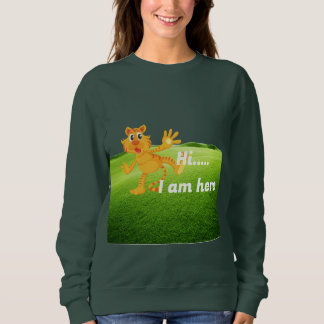 Cartoon Tiger Mascot Sweatshirt