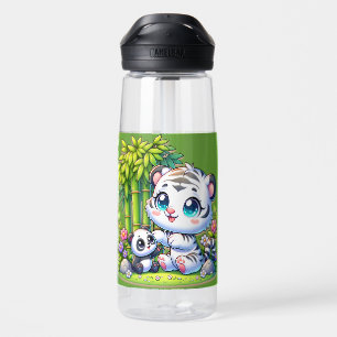 Cartoon Tiger & Panda   Trinkflasche