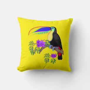Cartoon Toucan Jungle Bird Throw Kissen Wohngestal