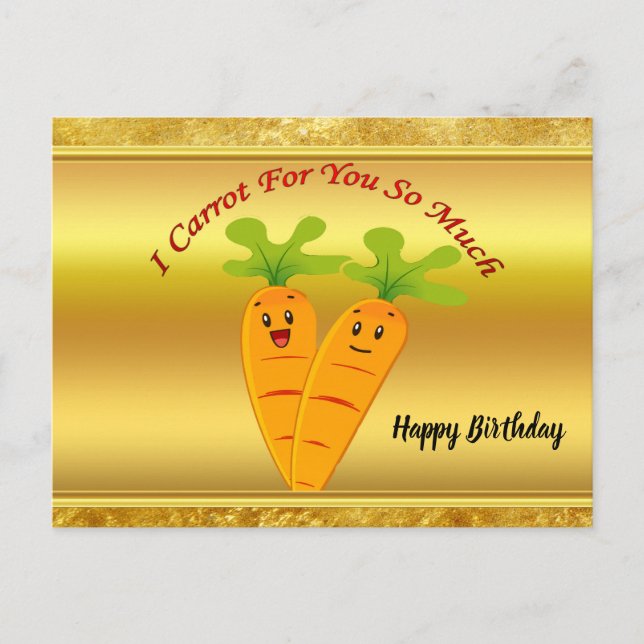 Cartoon trägt große Augen und ein Lächeln zum Gehe Postkarte (Vorderseite)