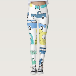 Cartoon Transport: Spaß für Kinder in der Stadt. Leggings