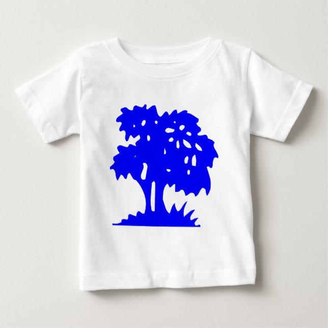 Cartoon Tree - Blue Baby T-shirt (Vorderseite)