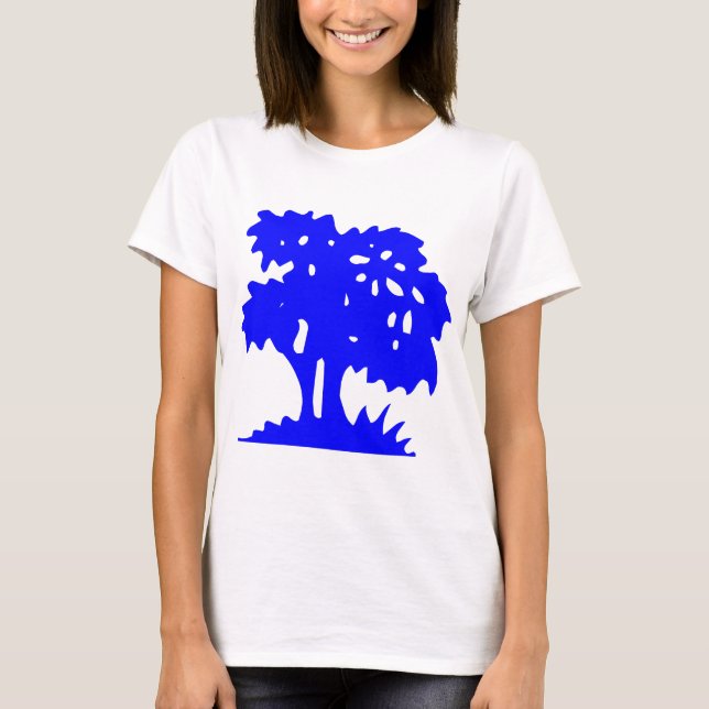 Cartoon Tree - Blue T-Shirt (Vorderseite)