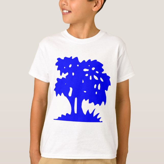 Cartoon Tree - Blue T-Shirt (Vorderseite)