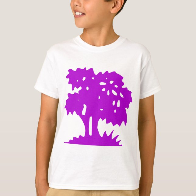 Cartoon Tree - Lila T-Shirt (Vorderseite)