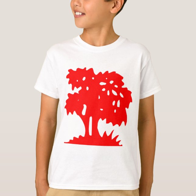 Cartoon Tree - Red T-Shirt (Vorderseite)