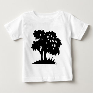 Cartoon Tree - Schwarz Baby T-shirt