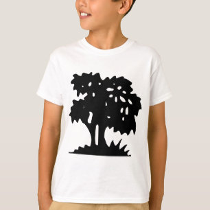 Cartoon Tree - Schwarz T-Shirt