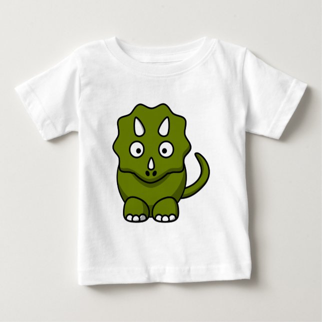 Cartoon-Triceratops Baby T-shirt (Vorderseite)