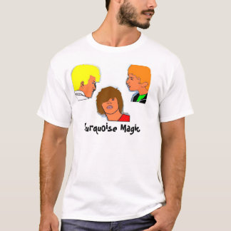 Cartoon-Türkis-Magie T-Shirt