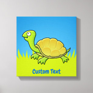 Cartoon Turtle Canvas Print Leinwanddruck