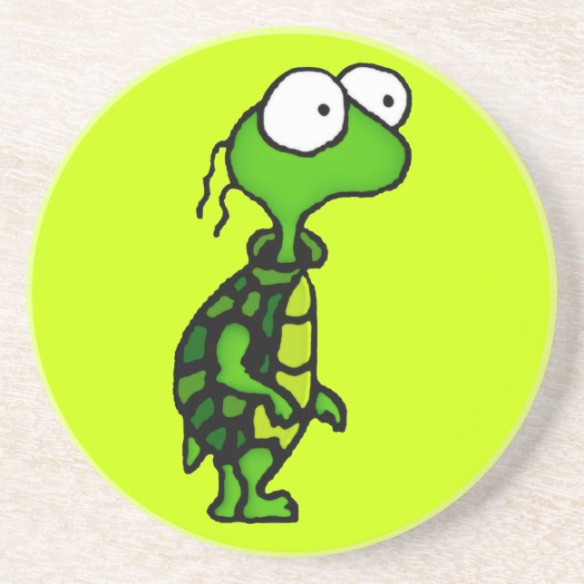 Cartoon Turtle Getränkeuntersetzer (Vorne)