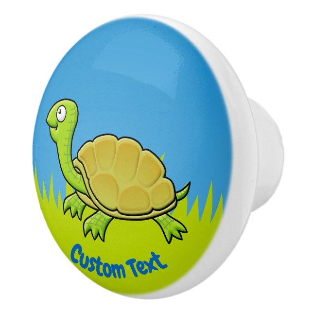Cartoon Turtle Keramik Knock Keramikknauf (Rechts)