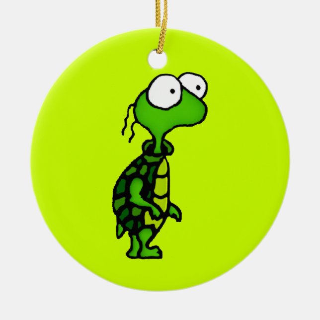 Cartoon Turtle Keramikornament (Vorne)