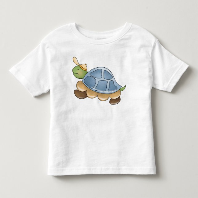 Cartoon Turtle Kleinkind T - Shirt (Vorderseite)