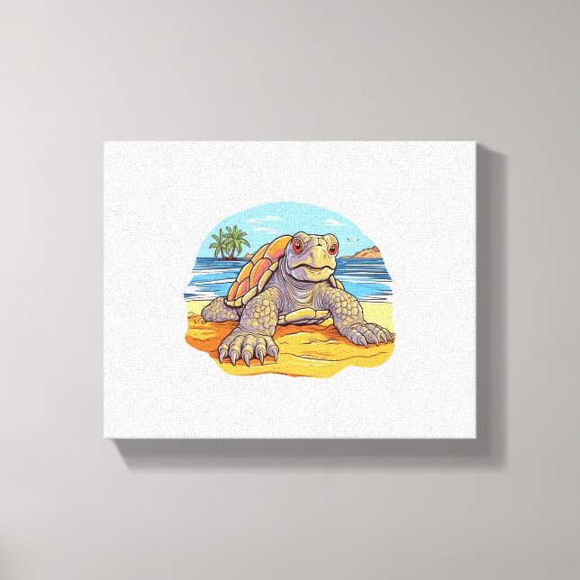 Cartoon Turtle Leinwanddruck (Vorderseite)