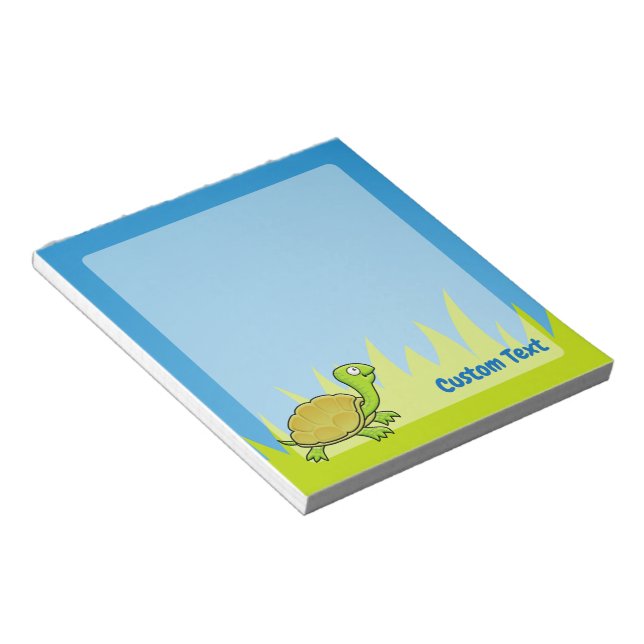 Cartoon Turtle Notepad Notizblock (angewinkelt)