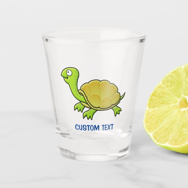 Cartoon Turtle Schnapsglas (Vorderseite)