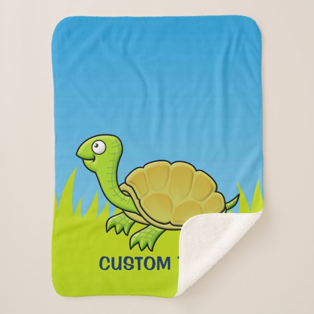 Cartoon Turtle Sherpadecke (Vorderseite)