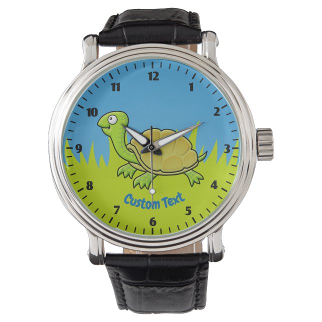 Cartoon Turtle Wrist Watch Armbanduhr (Vorderseite)