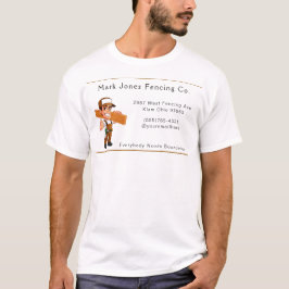Cartoon Typ Fencing Company Service T-Shirt