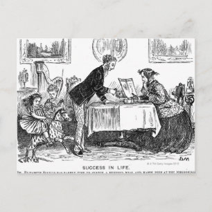 Cartoon über Elizabeth Garrett Anderson, zuerst Postkarte