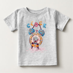 Cartoon-Uhr Baby T - Shirt