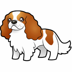 Cartoon-unbekümmerter Königcharles Spaniel Fotoskulptur Magnet