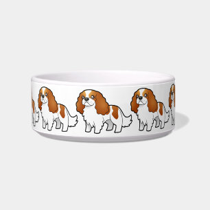 Cartoon-unbekümmerter Königcharles Spaniel Napf