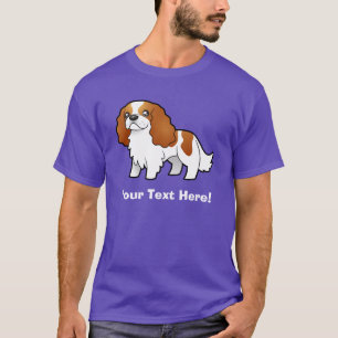 Cartoon-unbekümmerter Königcharles Spaniel T-Shirt