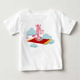 Cartoon Unicorns magischer Teppichfahrer Baby T -  T-shirt