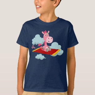 Cartoon Unicorns magischer Teppichfahrer Kinder T  T-Shirt