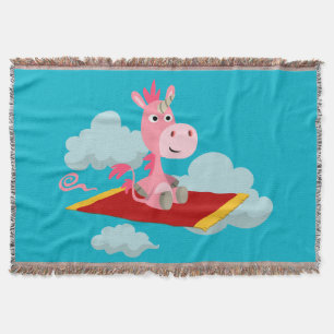 Cartoon Unicorns magischer Teppichsteppich Decke