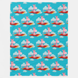 Cartoon Unicorns Zauberteppich-Ride Fleece Blanket