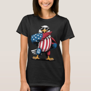 Cartoon USA Bald Adler Geboren, 4. Juli fliegen fr T-Shirt